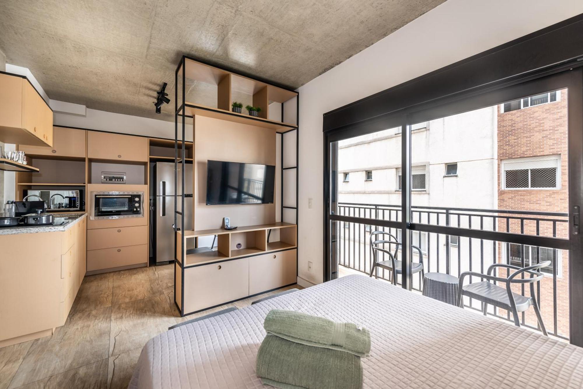 83 New Studio Next Paulista Av, Fast Wifi And Balcony 圣保罗 外观 照片