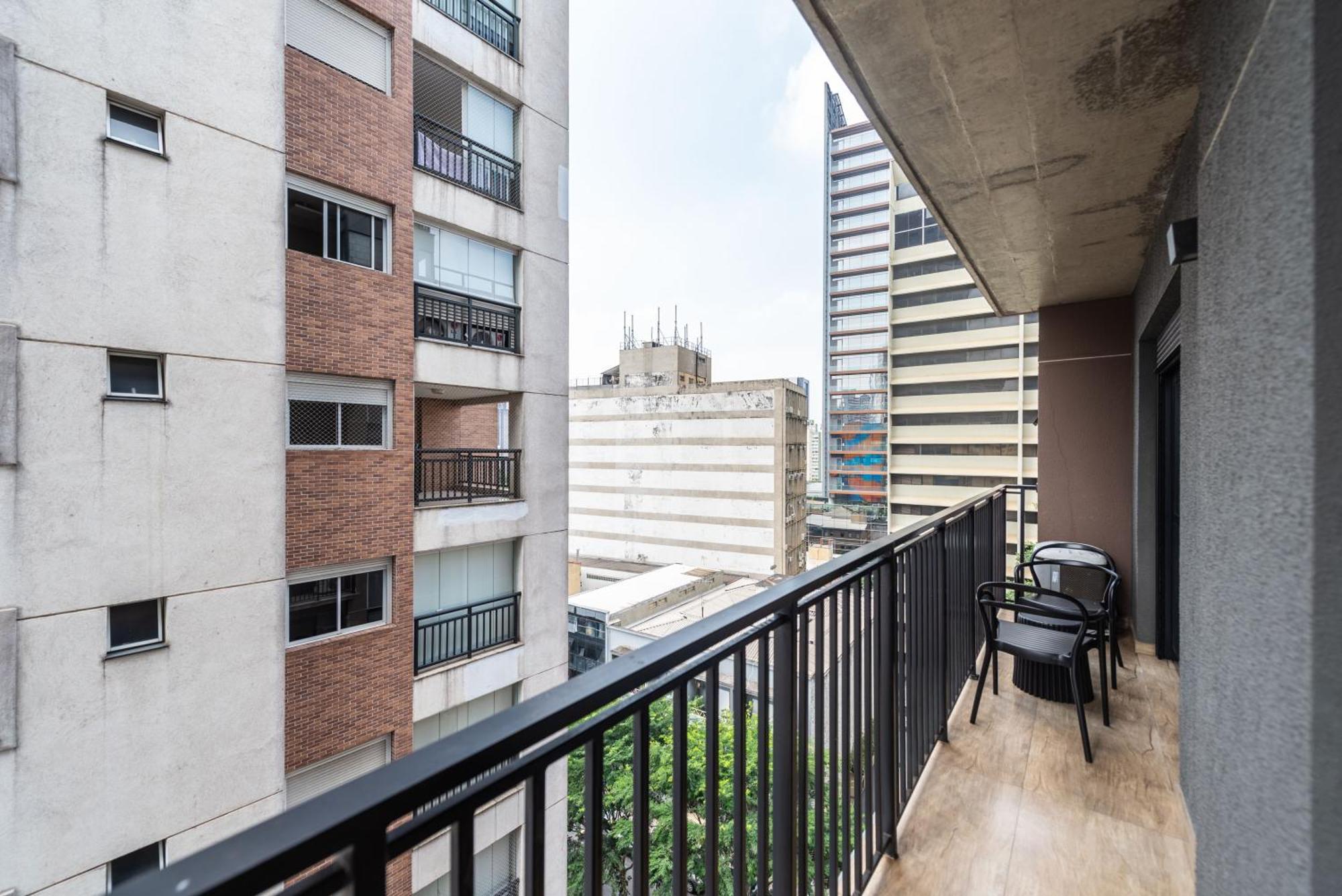 83 New Studio Next Paulista Av, Fast Wifi And Balcony 圣保罗 外观 照片