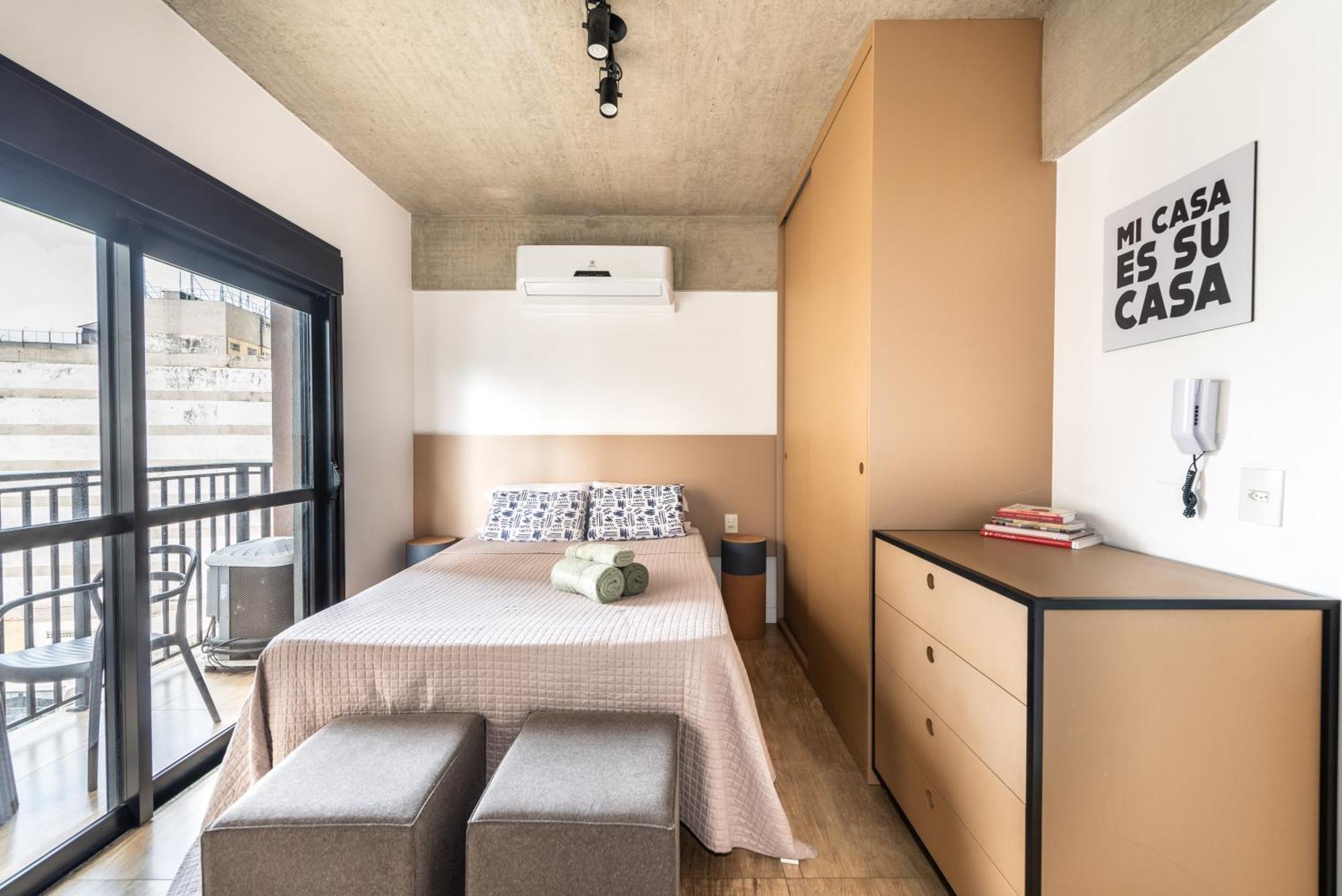 83 New Studio Next Paulista Av, Fast Wifi And Balcony 圣保罗 外观 照片