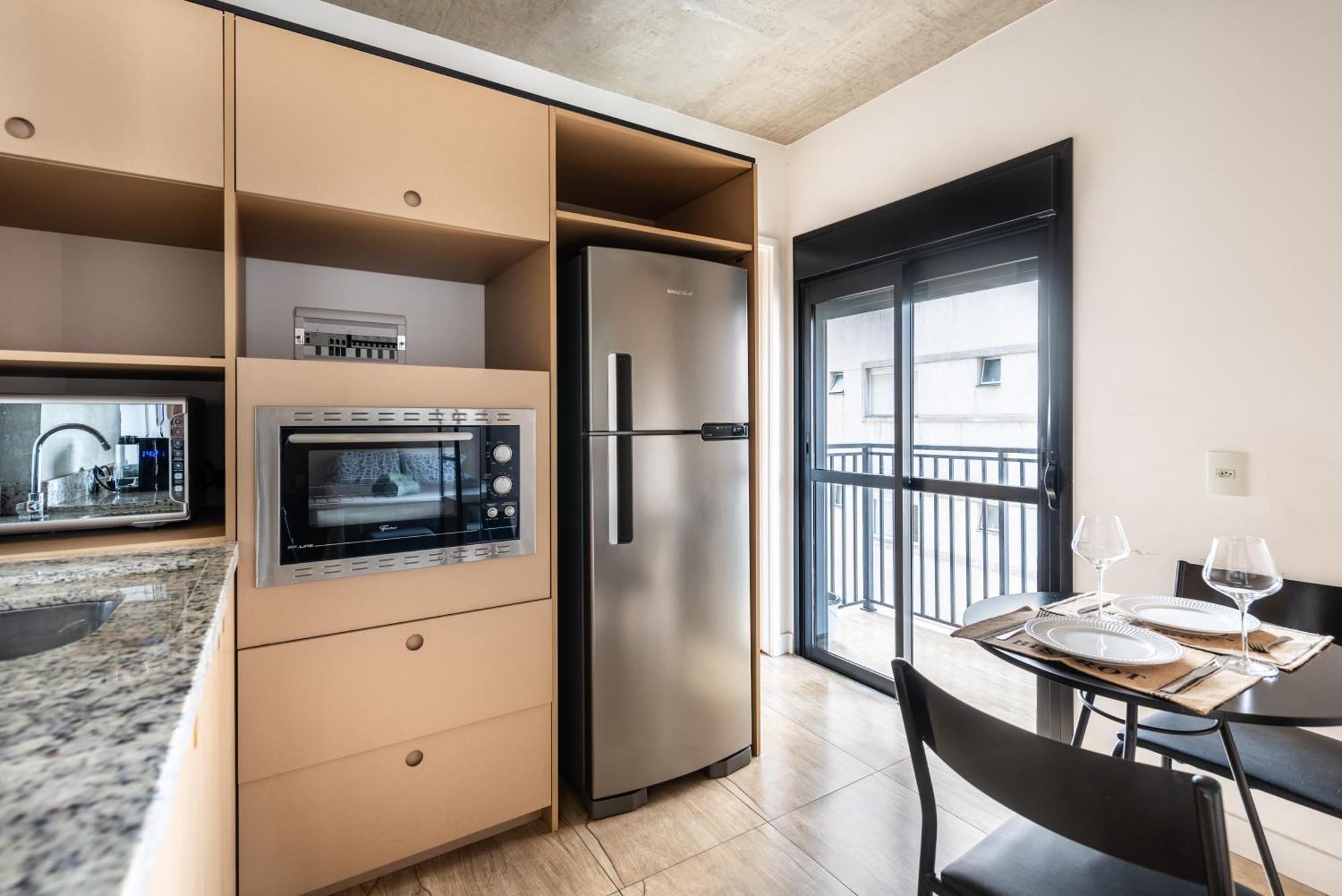 83 New Studio Next Paulista Av, Fast Wifi And Balcony 圣保罗 外观 照片